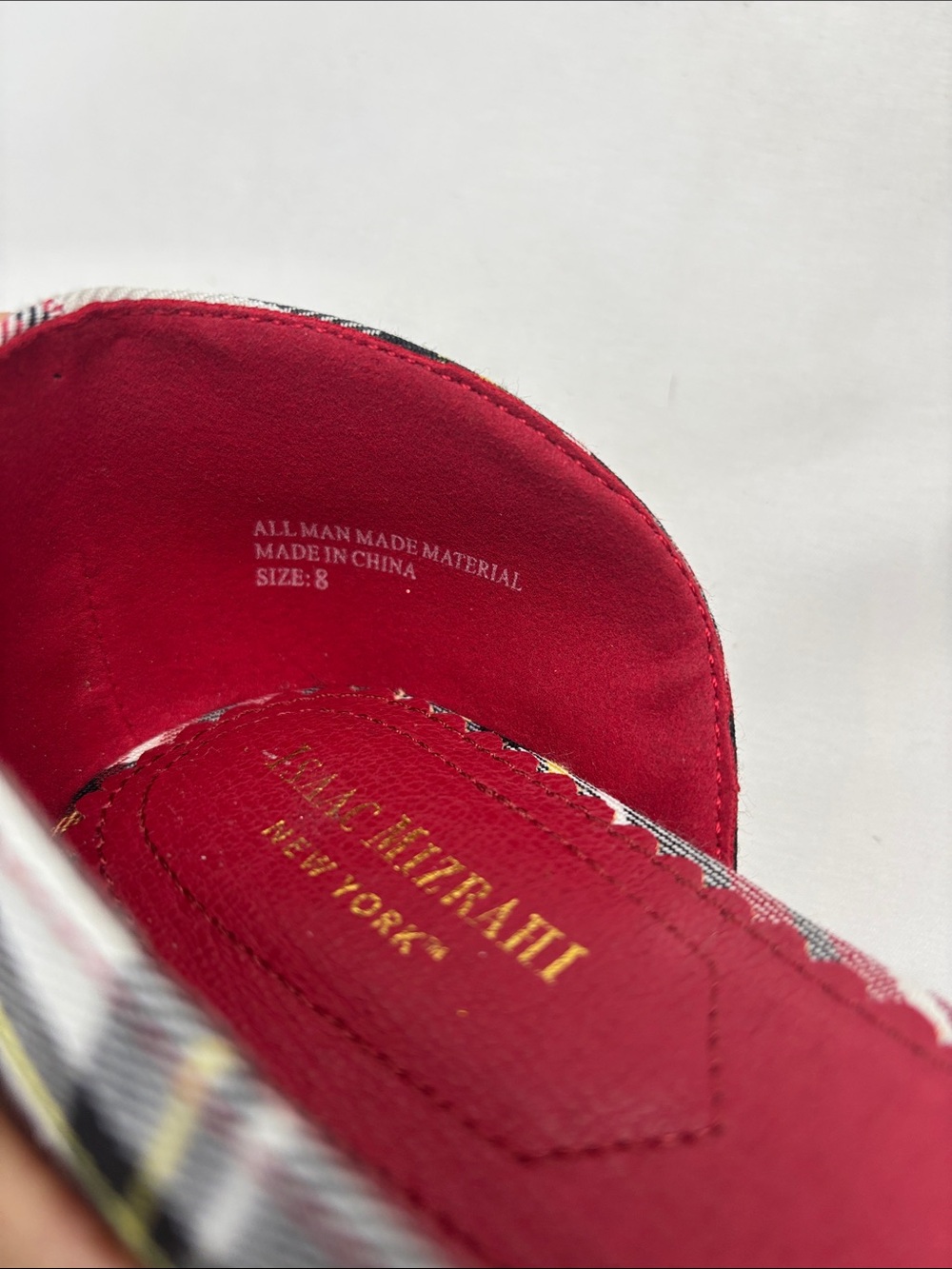 Isaac Mizrahi Amaya D’Orsay Tartan Red Plaid Pointed Toe Flats Women’s 8 - #413 - Picture 3 of 10